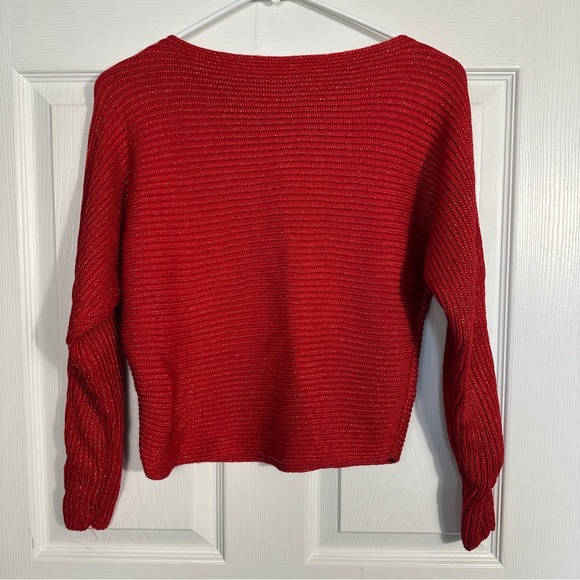 Lauren Ralph Lauren metallic red dolman sleeve sweater, sz PS, fall, holidays - Picture 10 of 10